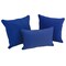 Double-corded Solid Twill Throw Pillows with Inserts (Set of 3) - Royal Blue